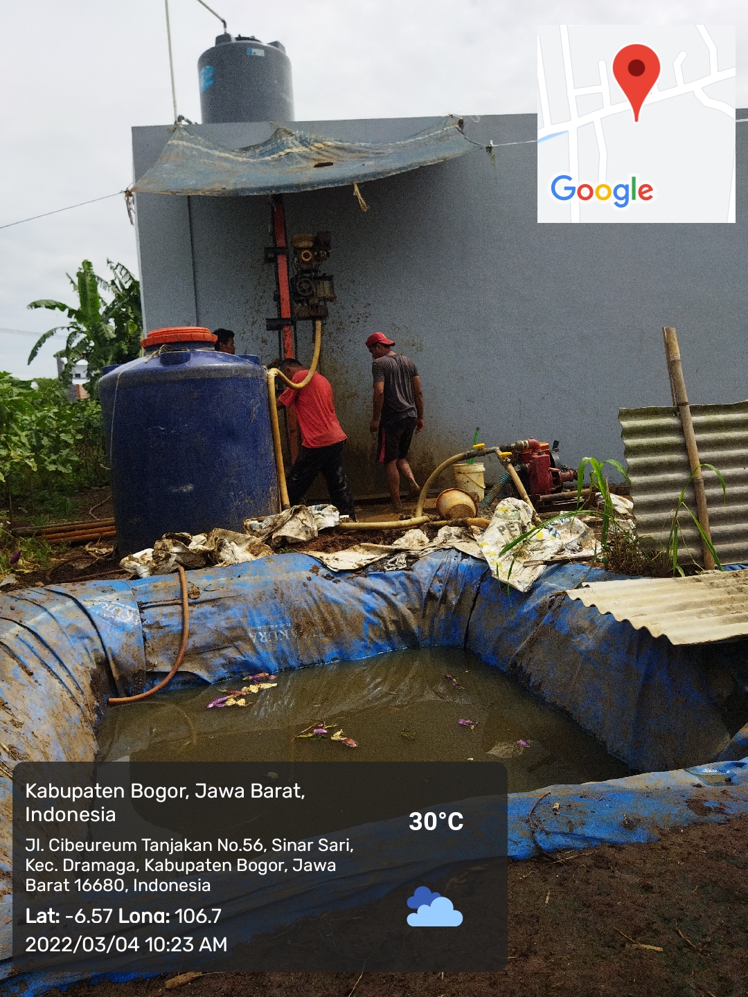 Bor sumur di kp. Cibereum tanjakan, Dramaga, Bogor