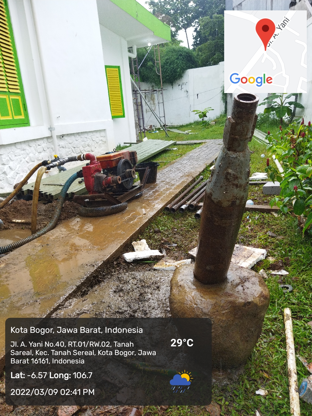 Bor sumur di Jl. Ahmad Yani, kota Bogor